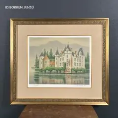 西村 龍介、城、希少画集画、風景、自然、静物、人気作家 西村龍介「静日」油彩 F4号 真作保証 東郷青児賞 内閣総理大臣