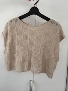 LOWRYSFARM 透かし編みフレンチスリーブ ほぼ新品✨️