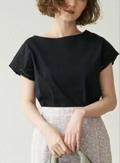 ロペピクニック　袖刺繍カットソー　M