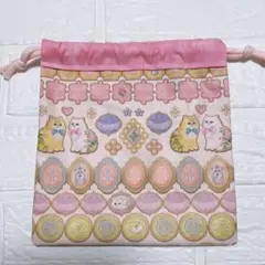 巾着袋　コップ袋　ハンドメイド　ユキエモン　アイシングクッキー　訳あり品！