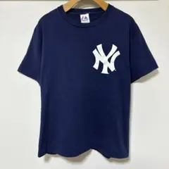 ニューヨーク ヤンキース Tシャツ ネイビー Lサイズ MAJESTIC
