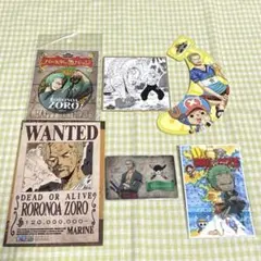 ワンピース　ロロノア・ゾロ　缶バッジ　イラストシート　セット販売