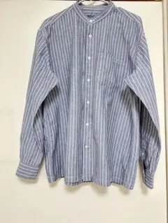 無印綿100% Lサイズ バンドカラーシャツ