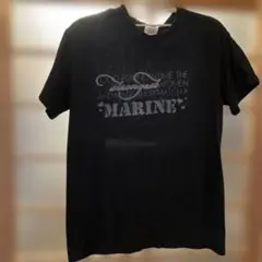古着00s GILDAN/ギルダン ブラック Tシャツ 神聖な女性と海兵隊