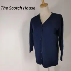 ザスコッチハウスThe Scotch House ネイビー カーディガン