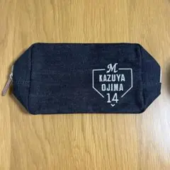 千葉ロッテマリーンズ　小島和哉　デニム　刺繍　ポーチ
