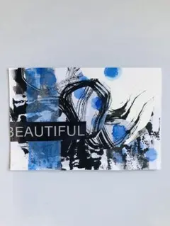 コラージュ　アート　原画　ポストカードサイズ