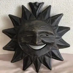 バリ島・アジアン雑貨　太陽の置き物　壁掛け　直径約20cm