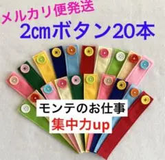 ボタン練習 2㎝ボタン20本セット モンテッソーリのお仕事 No.11/3