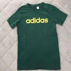 【美品】adidas 半袖Tシャツ 緑色 140