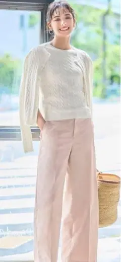 UNIQLO ユニクロ ワイドチノパンツ S ピンク