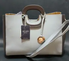 【美品】 BEVINI べヴィニ 2way バイカラー バッグ ショルダー