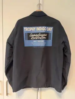 R*J様 Trophy Clothing ブラック ロゴ入りコーチジャケットサイ R*J様 Trophy Clothing ブラック ロゴ入りコーチジャケットサイ