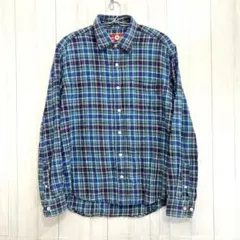 コンバース ネルシャツ チェック アメカジ 長袖 ブルー M