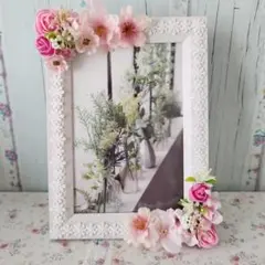 お花のフォトフレームピンク系♥