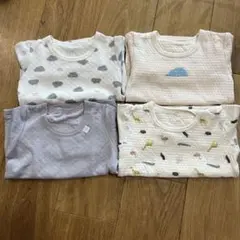 キルティング 中綿入り長袖シャツ　4枚セット
