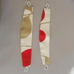ニトリ　カーテン　タッセル　2枚　葉っぱ柄