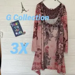 G Collection ペイズリー柄チュニック 【3L】