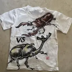 昆虫戦いイラスト Tシャツ サイズ100
