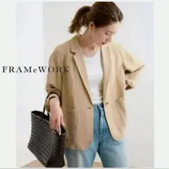 FRAMeWORK フレームワーク　リネンレーヨン ジャケット36