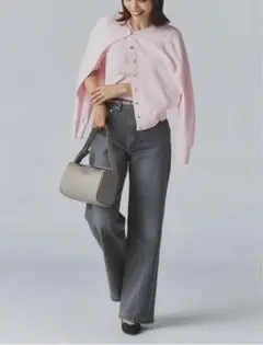 PLSTプラステ　PLUS STYLEハイライズワイドジーンズ