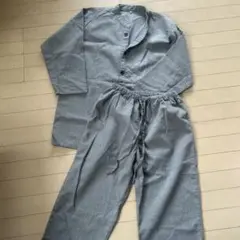 グレー コットン混紡 ルームウェア 上下セット