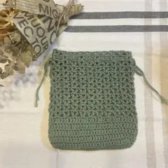 【ハンドメイド】かぎ編みミニ巾着／ポーチ／小物入れ　編み物☆まとめ売り値引きあり