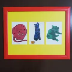 アンディ・ウォーホル サム 猫 額装