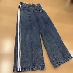 サイドストライプ付きデニムロングパンツ　ラブトキシック　M 150