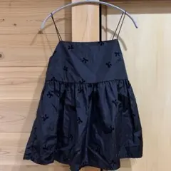しまむら　リボン刺繍 黒 キャミソール　金子綾