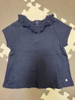 ネイビー フリル付き Tシャツ 24m/86cm