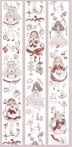 1ループ切り売り 人物マステ (草苺奶糖【PET】)