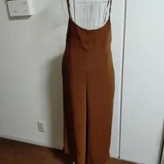 ブラウン スリーブレス サロペット