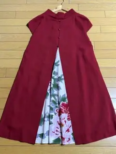 ふりふ【牡丹】抜け衿背開きワンピース