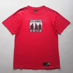 ■USA製■ 90s GHETTO CHILD スケートTシャツ レッド L