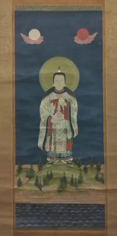 仏画「転輪聖王」紙本 掛軸 仏画「転輪聖王」紙本 掛軸