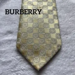 Burberry ネクタイ イエロー　シルク100%