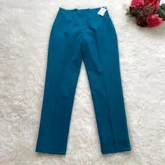 新品✨INED✨美脚 テーパードパンツ ブルー系 　11号　オフィスカジュアル