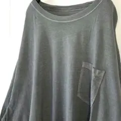 ノース リーベン ポケット コットン Tシャツ XL グレー 灰色 古着