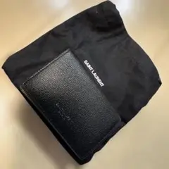 【美品】SAINT LAURENT サンローラン 三つ折り財布 保存袋付き
