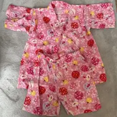 子供用甚平 110 ピンク　ヨーヨー柄