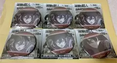 進撃の巨人　トレーディング缶バッジミカサ6点セット