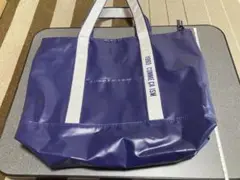 【美品】コムサ・イズム　トート　ブルー　PVC ビニール大容量