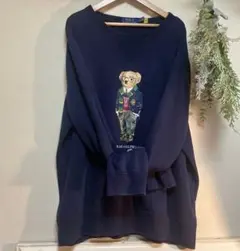 POLOスウェット L ポロベア トレーナー　コンブレ　前V