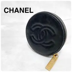 希少✨CHANEL シャネル ヴィンテージコインケース カメリア ココマーク 黒