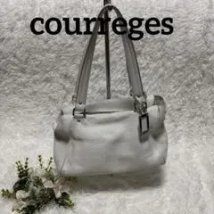 courreges クレージュ　❤️トートバッグ　レザー　白　ホワイト