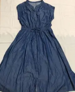 値下げ❗美品✨ 9286KT デニムシャツワンピース M 半袖 マキシ丈
