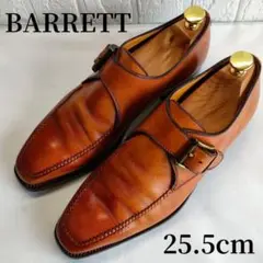 BARRETT/バレット/モンクストラップ/スクエアトゥ/ブラウン/25.5cm