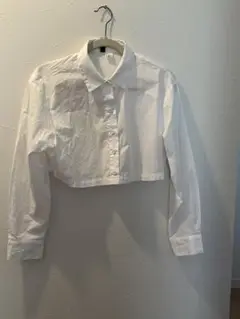 H&M ホワイト クロップドシャツ XS