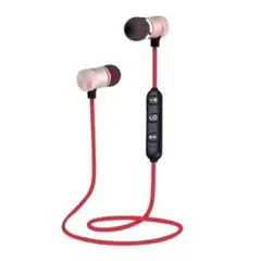 Bluetooth イヤホン 高音質 マグネット レッド ブルートゥース 03